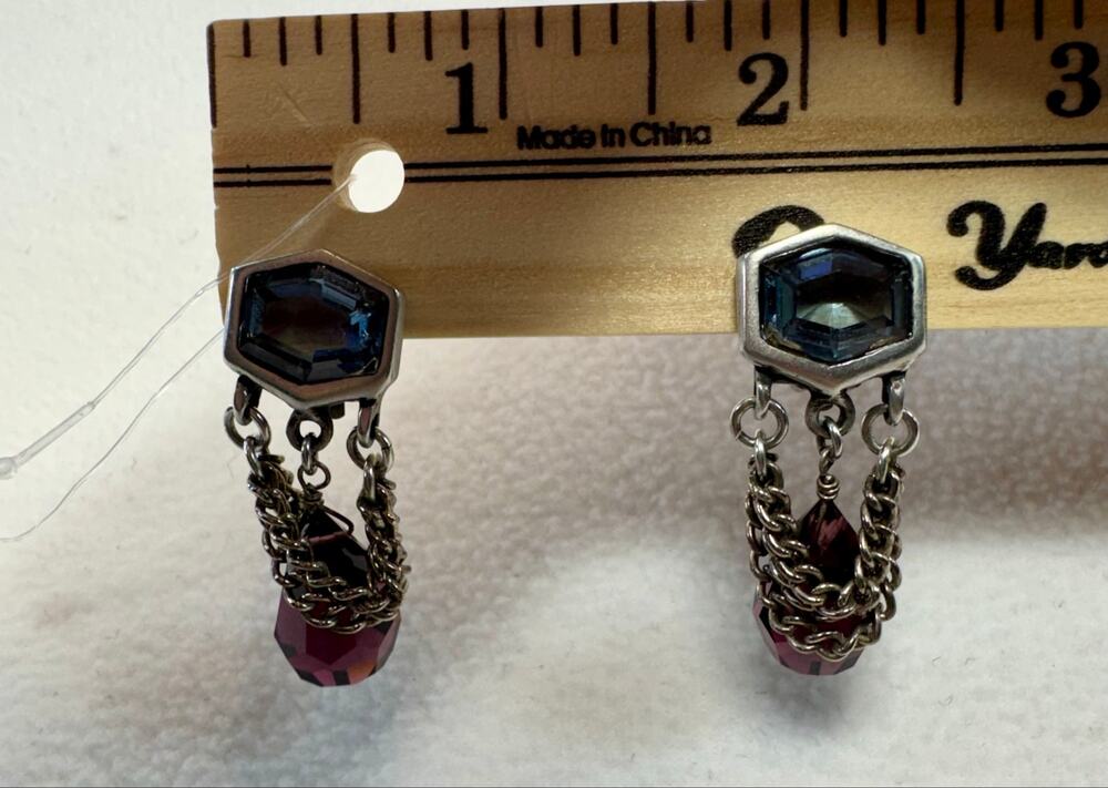 Whimsigoth Gothic Romance Renaissance renfair silver clip on earrings 0068
